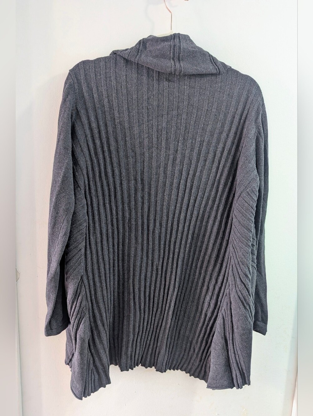 Arvida Open-Front Ribbed Knit Cardigan Sweater Size Large - Picture 2 of 5